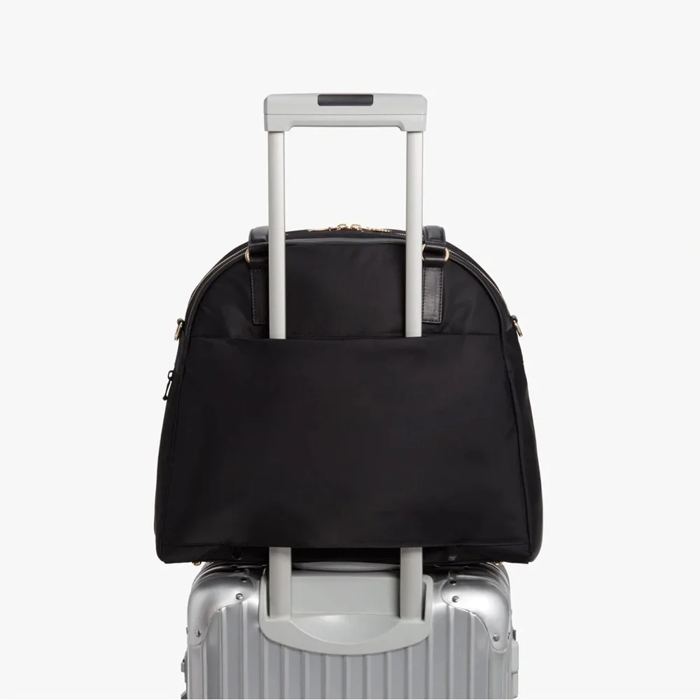 LO and Sons OG2 Travel bag Large black with silver interior laptop personal item